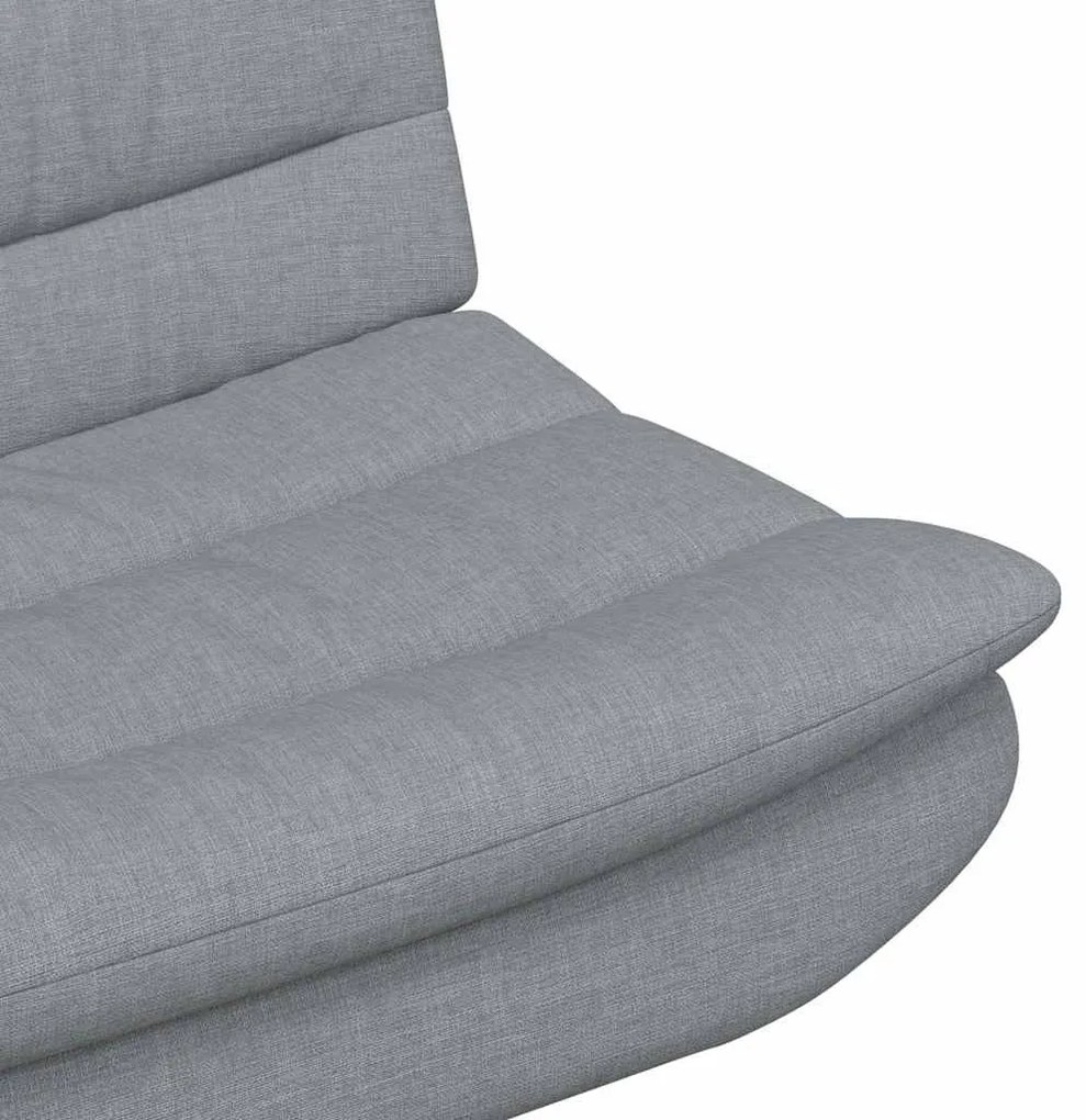 Cadeira Giratória Cinza Claro Tecido Padrão Ergonómica
