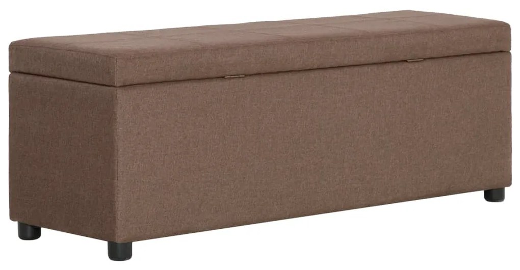 Banco c/ compartimento de arrumação 116 cm poliéster castanho