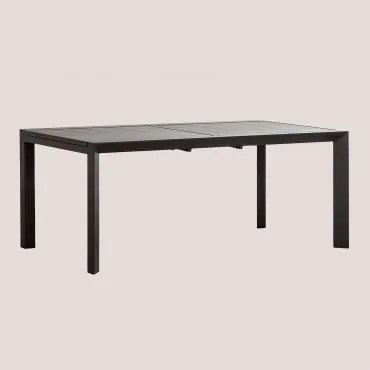 Mesa De Jardim Retangular Extensível Em Alumínio Starmi 180-240x100 Cm Cinza Grafito - Sklum