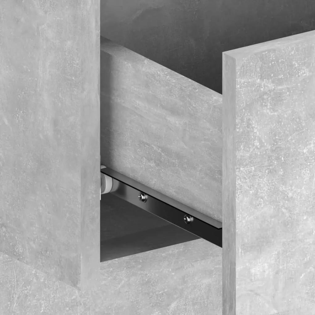 Mesas de cabeceira montagem na parede 2 pcs cinzento cimento