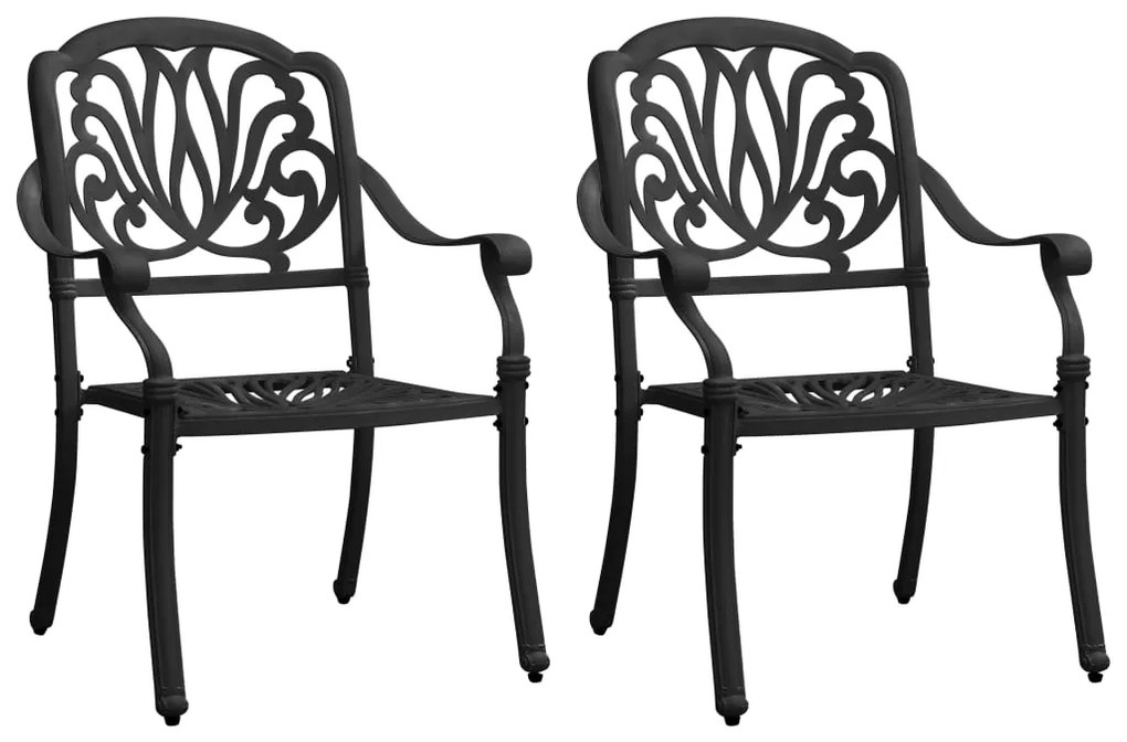3 pcs conjunto de bistrô alumínio fundido preto