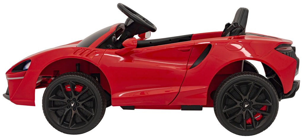 Carro elétrico para Crianças 12V 4x4 Mclaren Artura Rodas de EVA, Assento de couro Vermelho