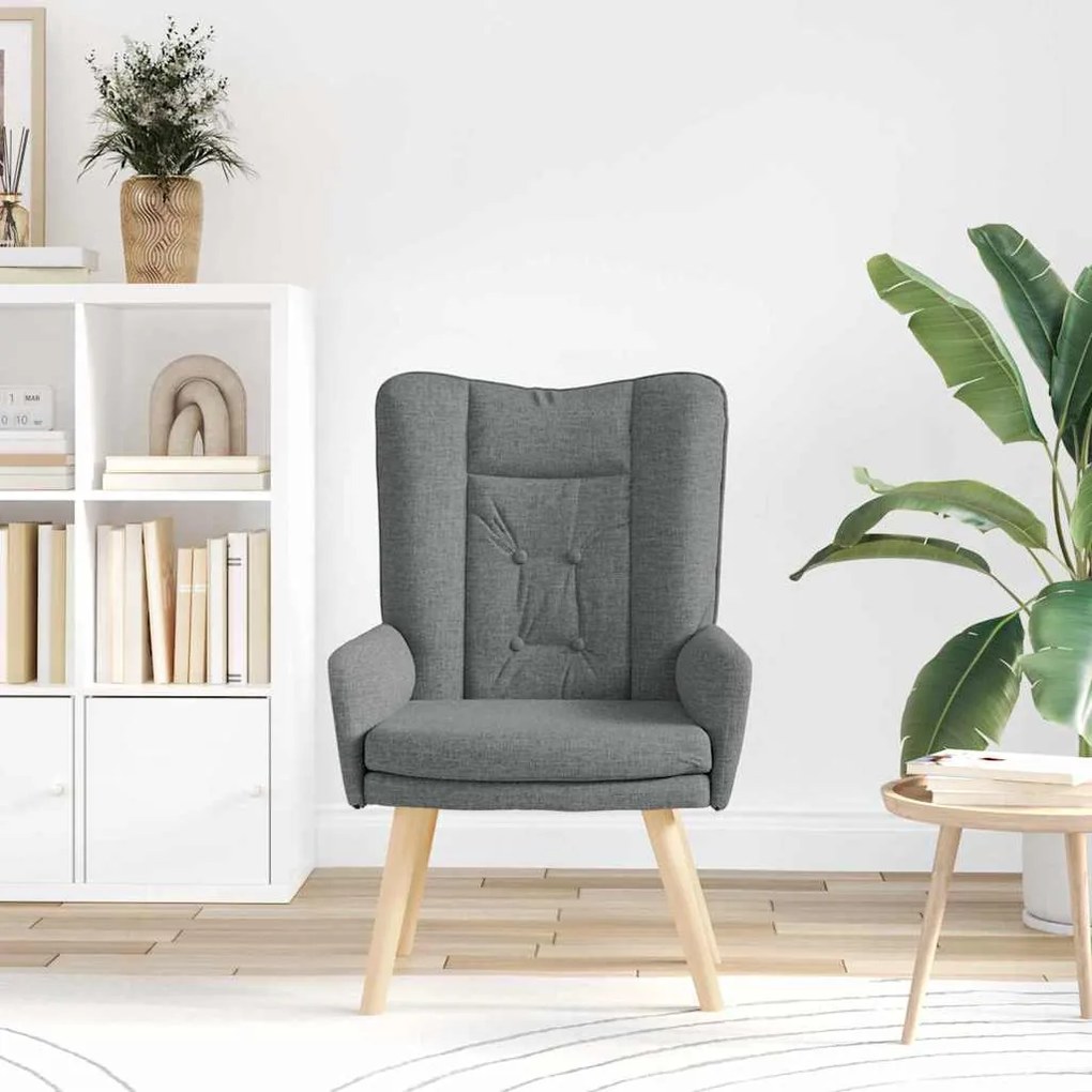 Cadeira Relaxante vidaXL Cinza Escuro em Tecido