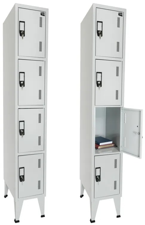 Pack 2 Cacifos Metálico Simples 4 Cacifos 1900x300x500 mm Standard