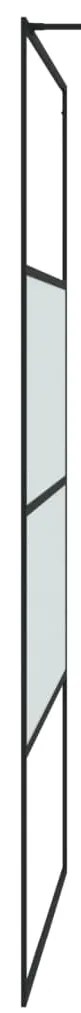 Divisória de chuveiro 115x195 cm vidro semiopaco ESG preto