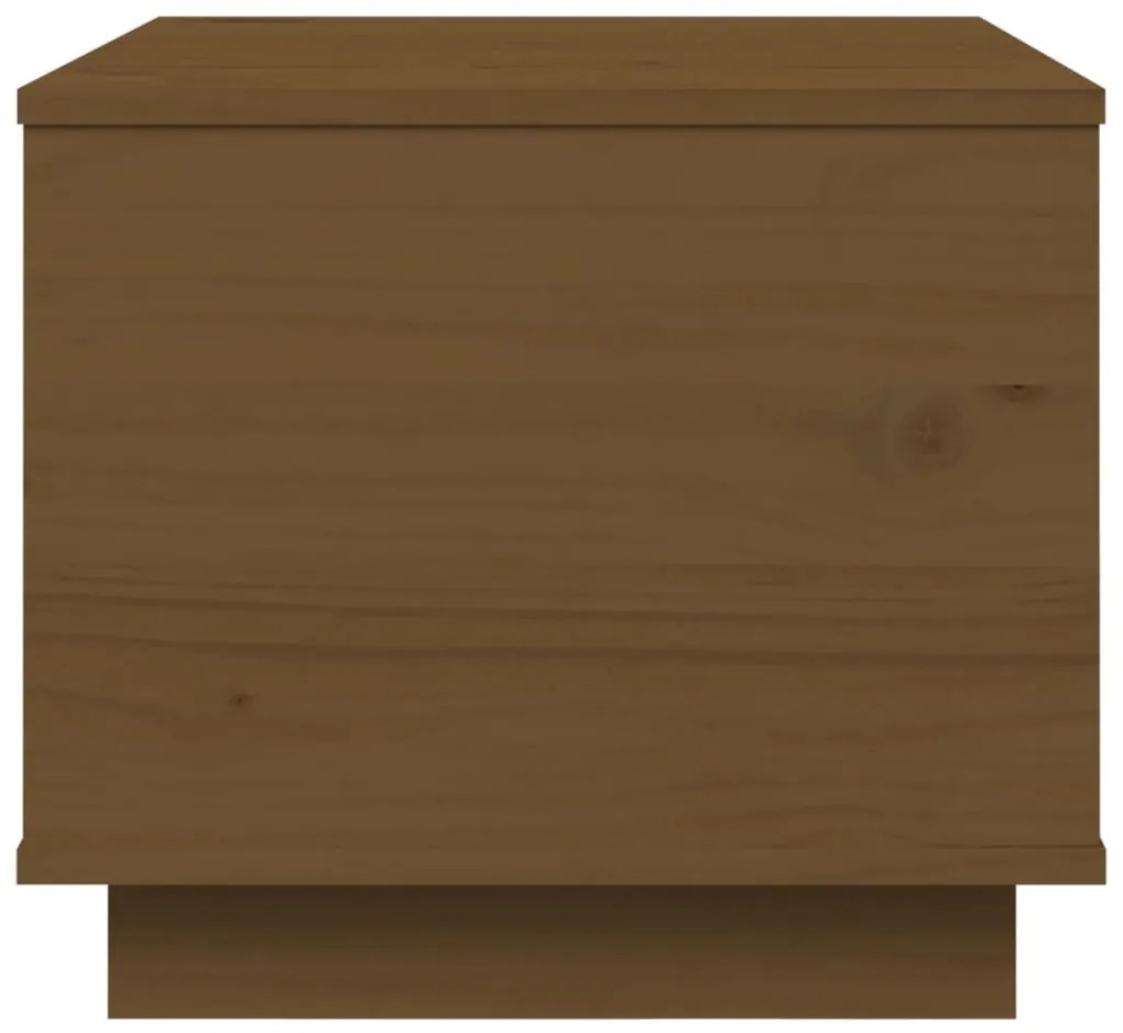 Mesa de centro 40x50x35 cm madeira de pinho maciça castanho-mel