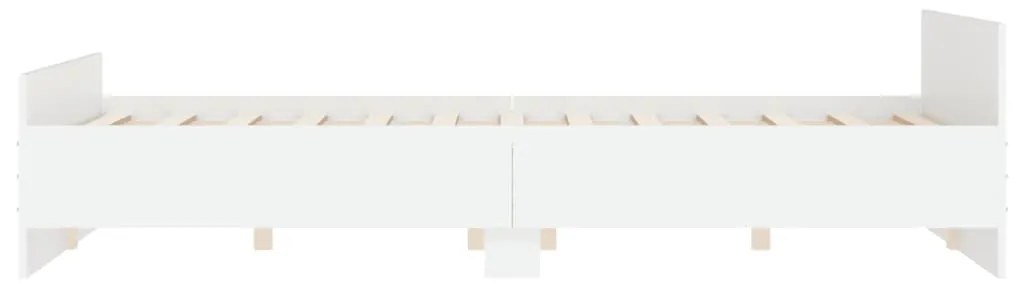 Estrutura de cama com cabeceira e pés 120x190 cm branco