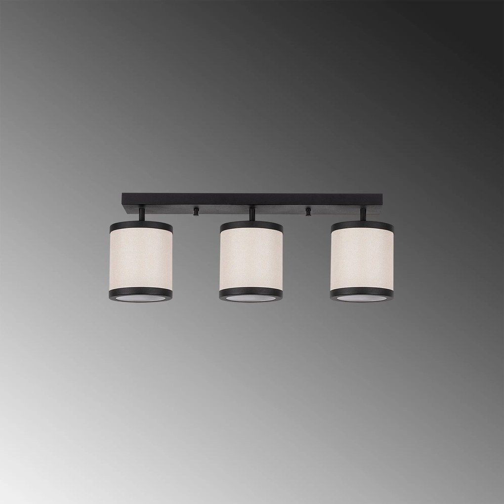 Candeeiro de Teto Way – Preto e Branco – 66 x 20 x 21 cm