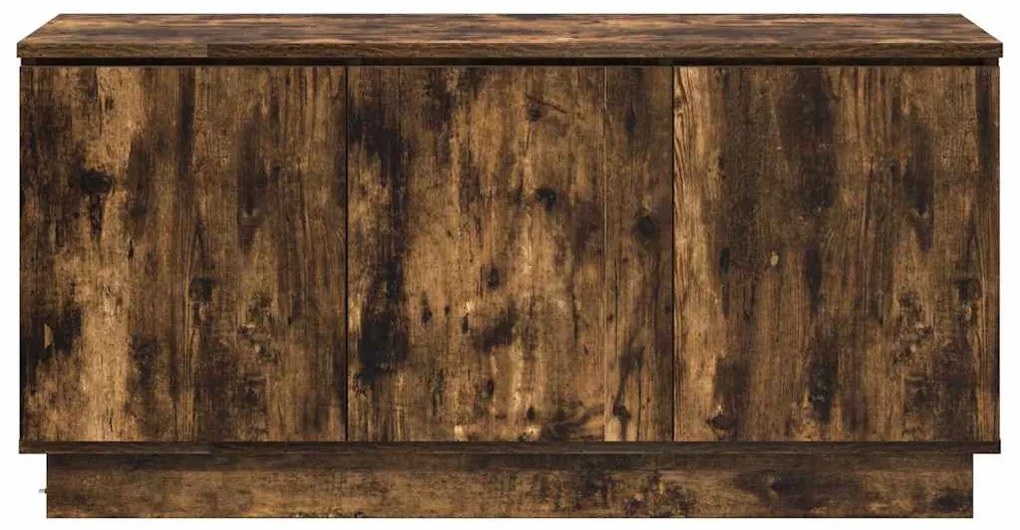 Armário de TV Carvalho Fumado 100x38x49 cm Madeira Engenheirada