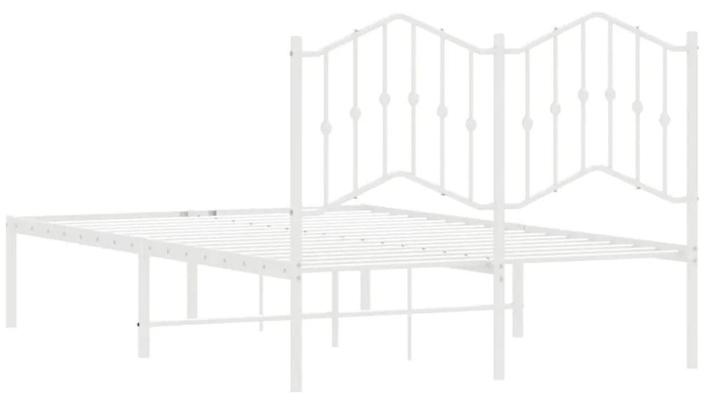 Estrutura de cama com cabeceira 120x200 cm metal branco
