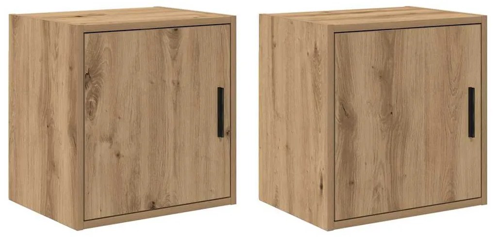 vidaXL Armários de parede para garagem 2 pcs derivados de madeira