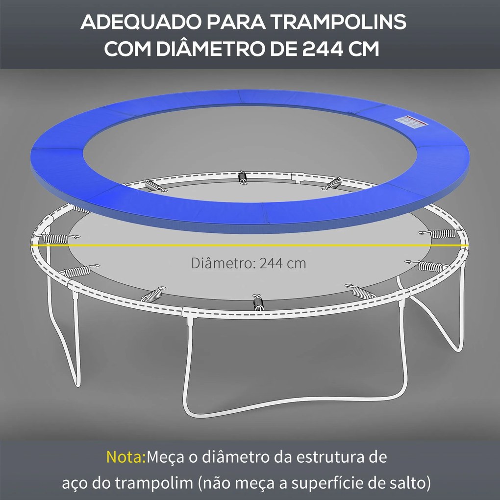 Cobertura de Proteção Ø244 cm de Borda de Trampolim Espuma de Proteção