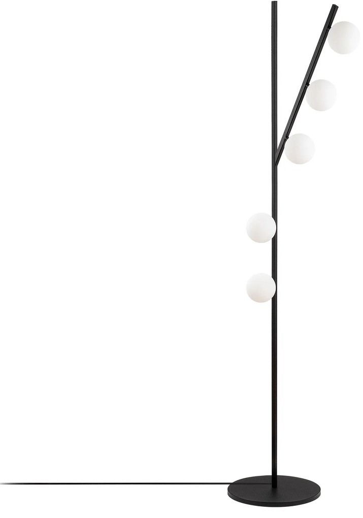 Candeeiro de Pé Domino – Preto e Creme – 31 x 52 x 167 cm