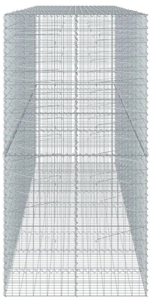 Cesto gabião com cobertura 450x100x200 cm ferro galvanizado