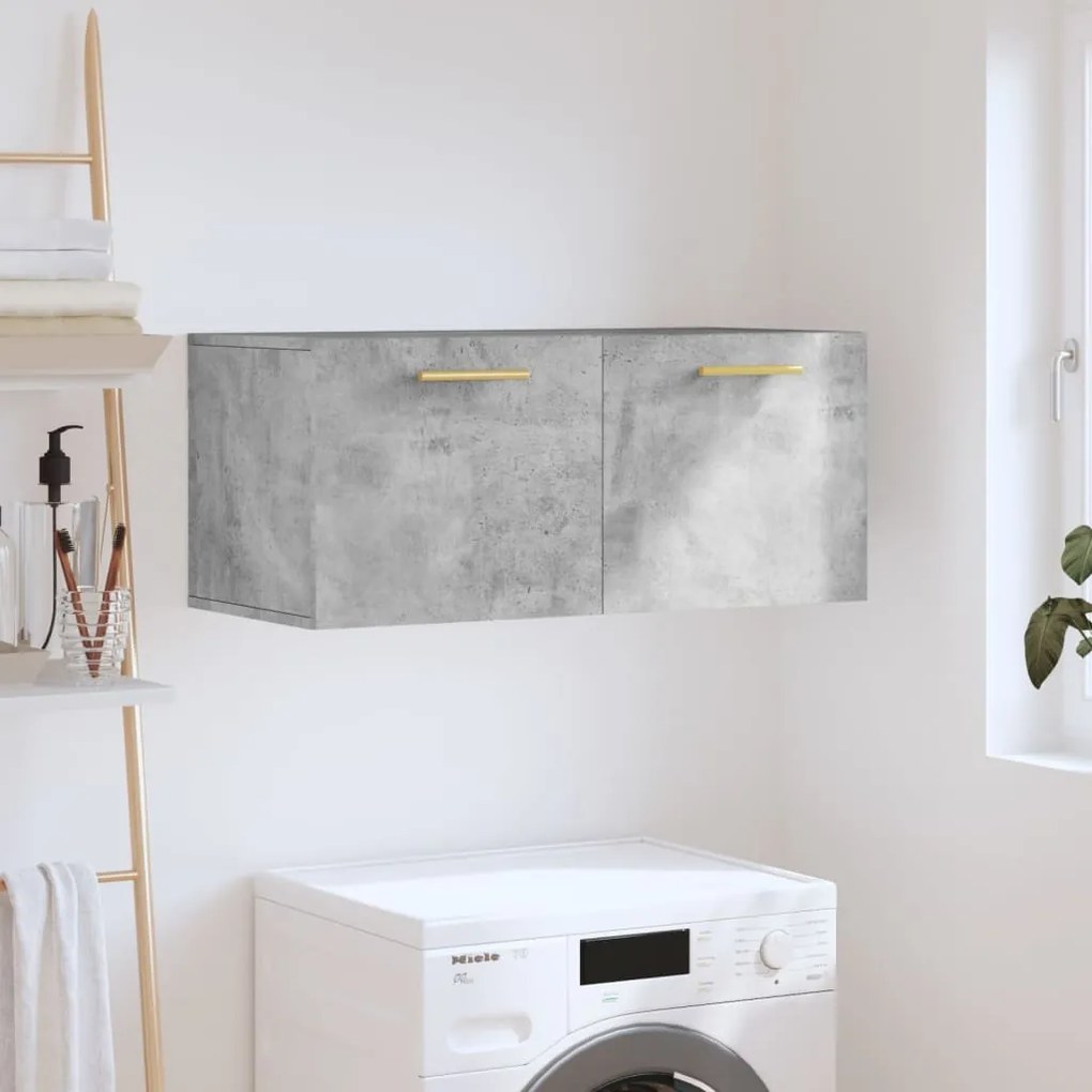 vidaXL Armário parede 80x36,5x35 cm derivados madeira cinzento sonoma