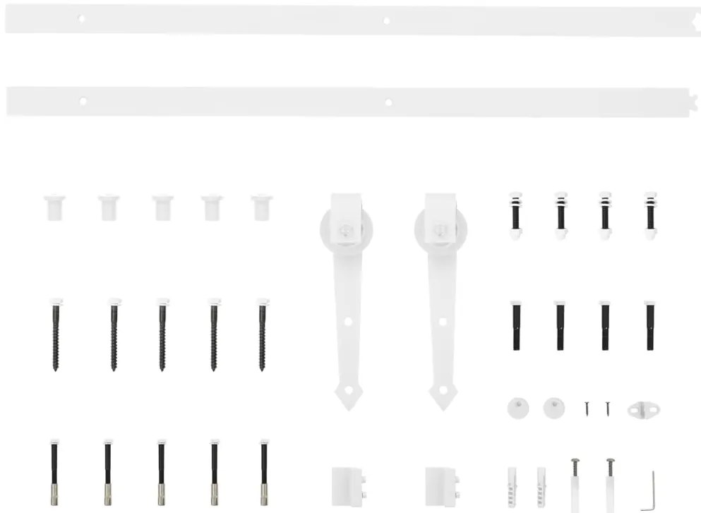 Porta de correr com ferragens 95x210 cm madeira de pinho maciça