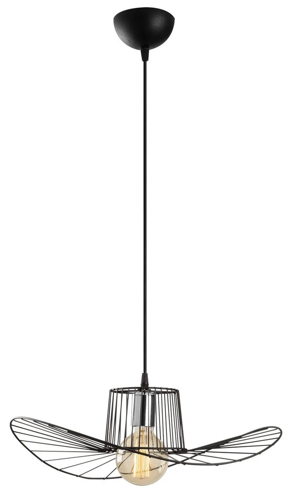 Candeeiro Tel – Preto – Diâmetro 49 cm, Altura 110 cm