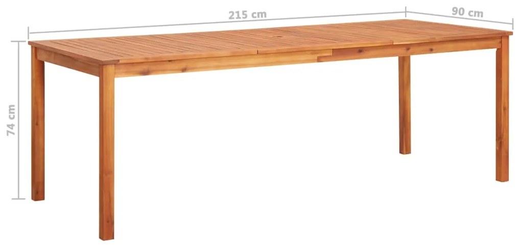 7 pcs conjunto de jantar exterior c/ almofadões acácia maciça