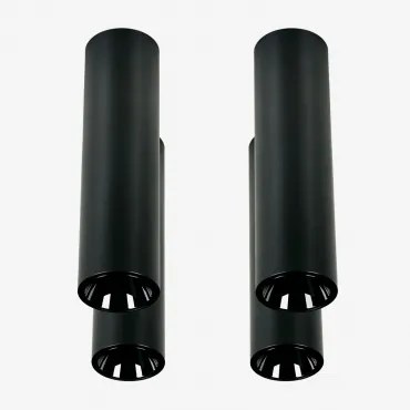 Pack De 4 Apliques De Teto Led De Superfície Redondos Ø4 Cm Para Exterior Em Alumínio Luisiana Branco Cálido 2700k & Preto & 3 W & 38º - Sklum