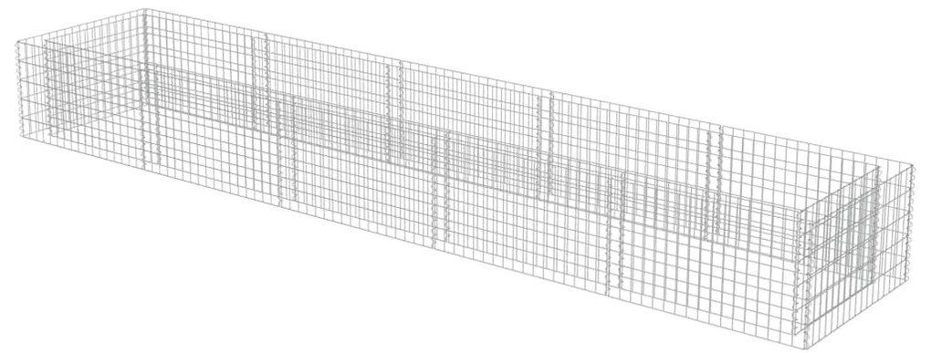Canteiro elevado/cesto gabião 450x90x50 cm aço galvanizado