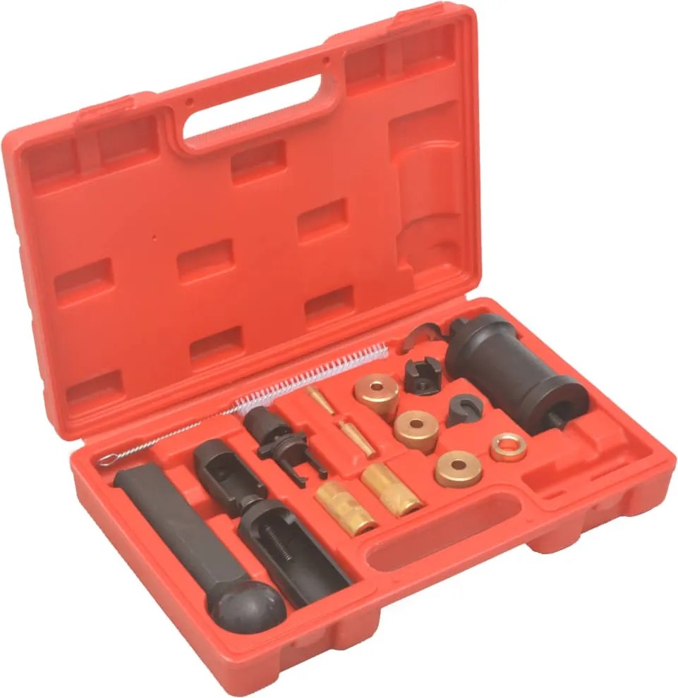 vidaXL Conj. ferramentas remoção/instalação injetores 18 pcs p/ VAG VW