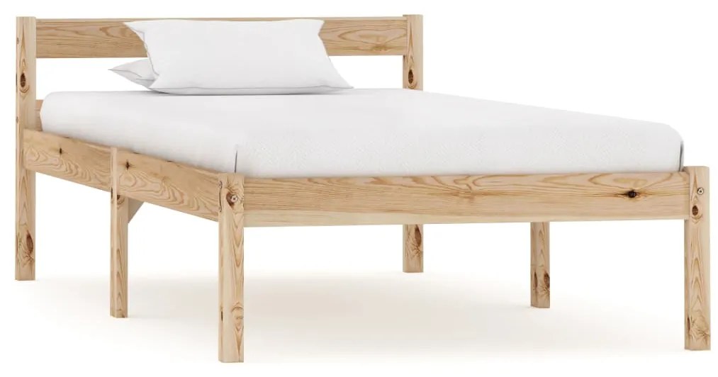 vidaXL Estrutura de cama 100x200 cm madeira pinho maciço