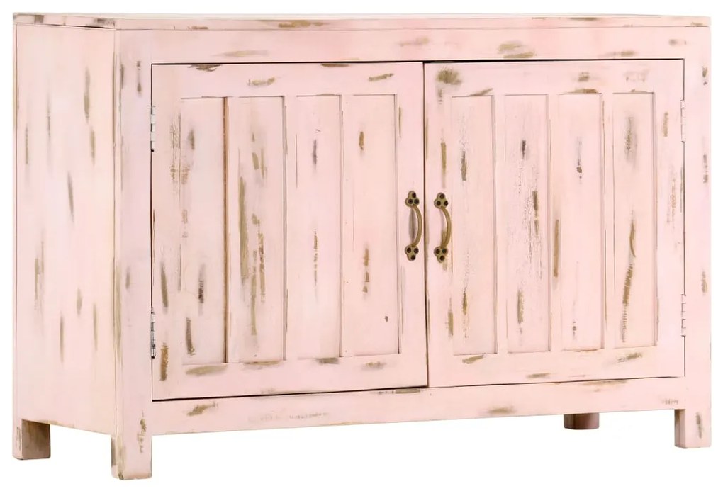 Aparador 110x35x70 cm madeira de mangueira maciça rosa-claro