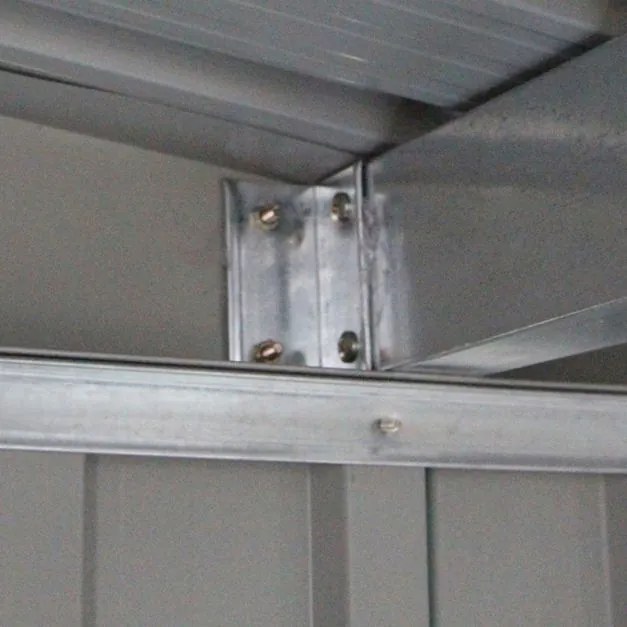 Abrigo jardim para arrumos exterior 213 x 130 x 173 cm Cinza escuro