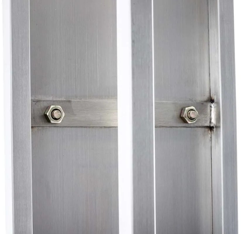 Suporte para lenha Spark 25 x 120 x 25 cm Prateado