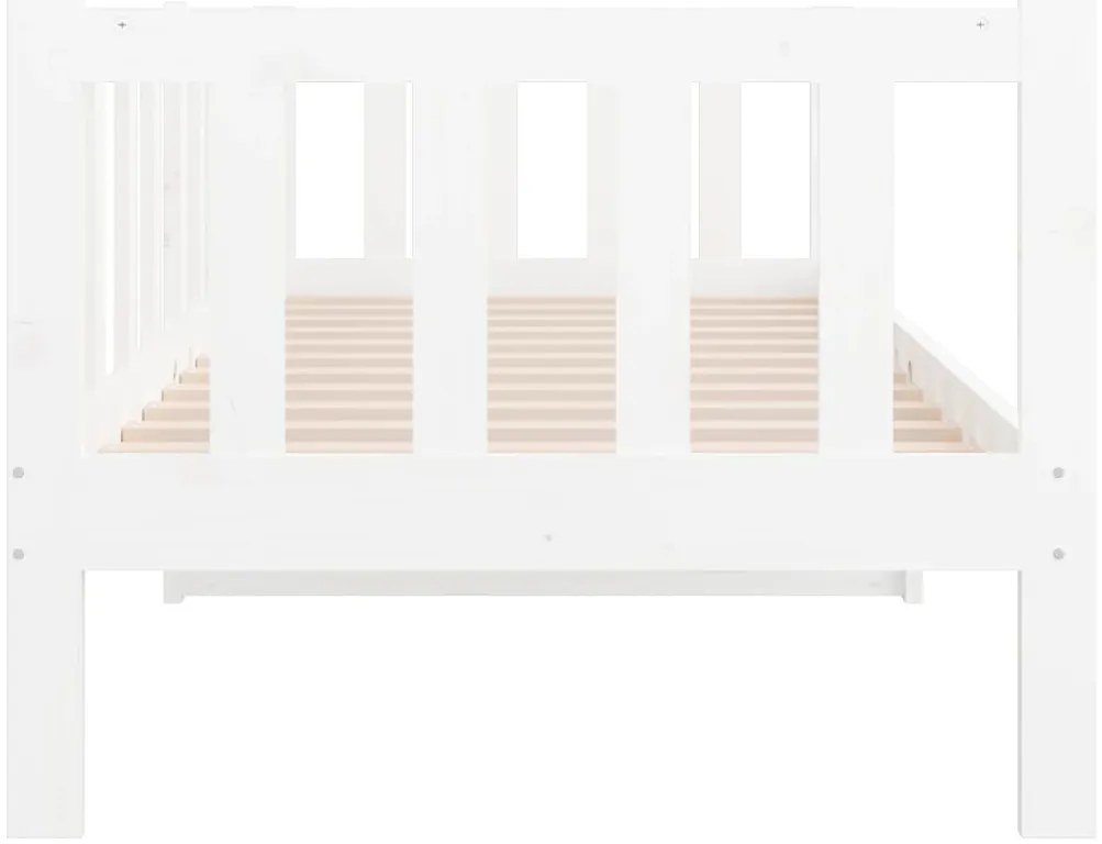Sofá-cama sem colchão 80x200 cm madeira de pinho maciça branco
