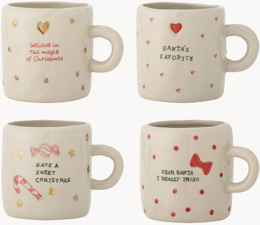 Canecas Christy, conjunto de 4