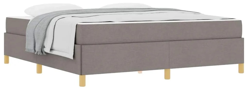 Cama Box Outros Taupe e Branco 180 x 200 cm tecido