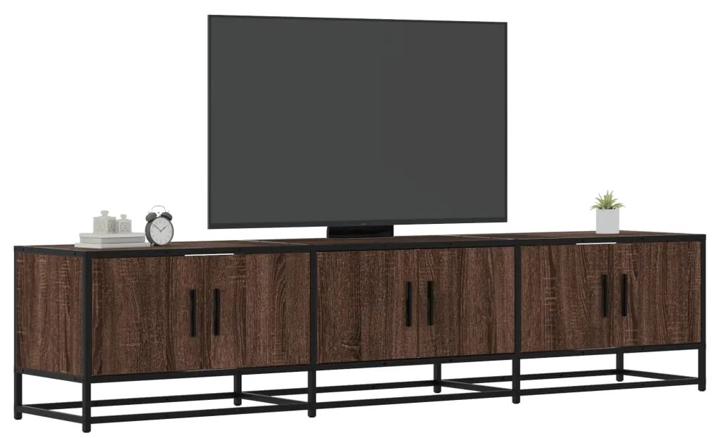 vidaXL Móvel de TV 180x35x41 cm derivados de madeira carvalho castanho