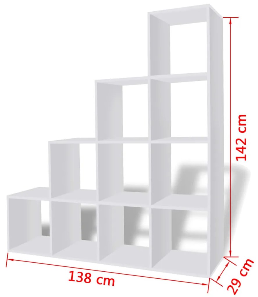 Estante escada/prateleira 142 cm branco