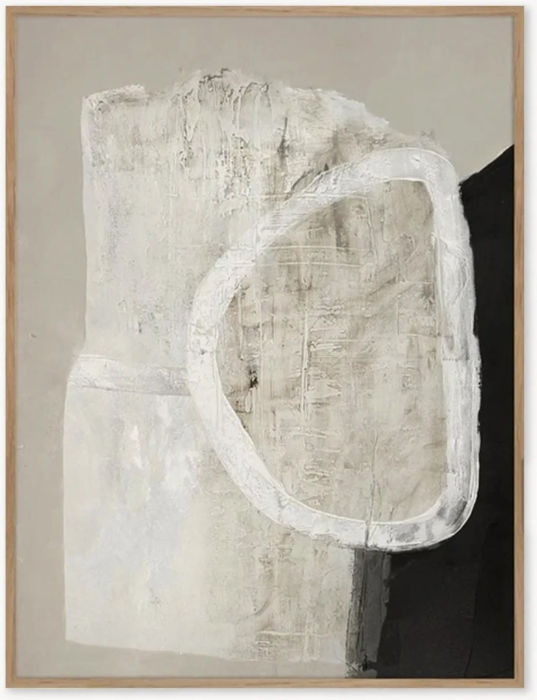 Quadro em tela pintado à mão com moldura White Stone