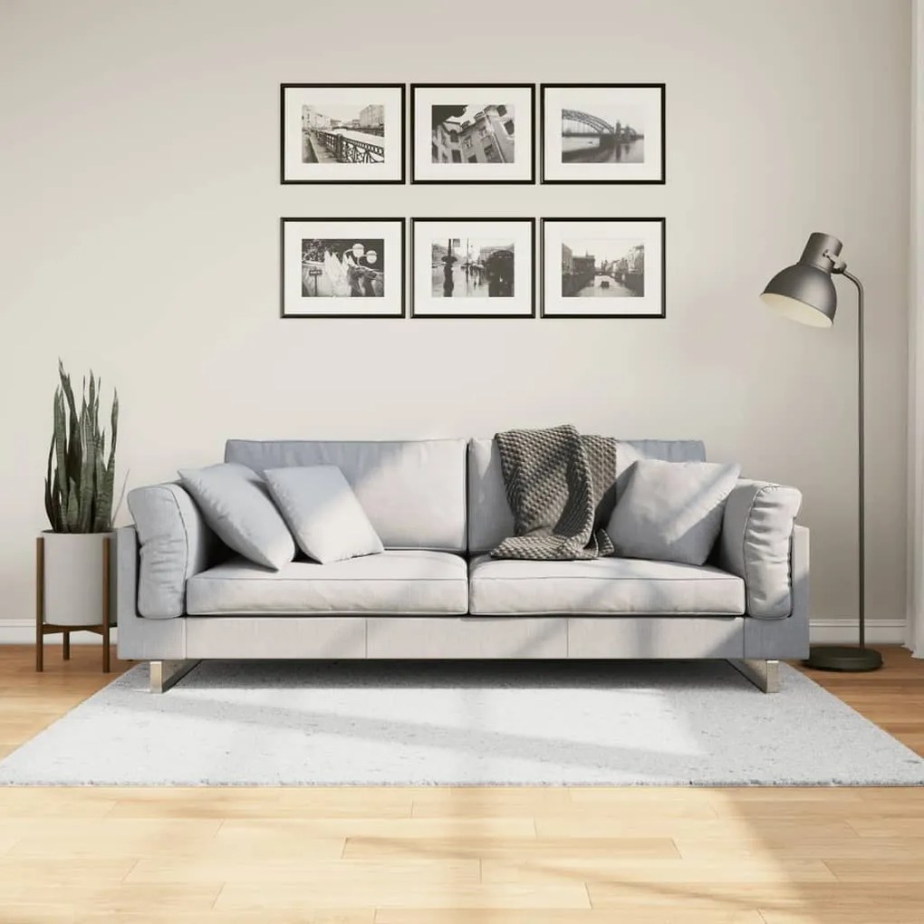 vidaXL Tapete de pelo curto OVIEDO 120x170 cm cinzento