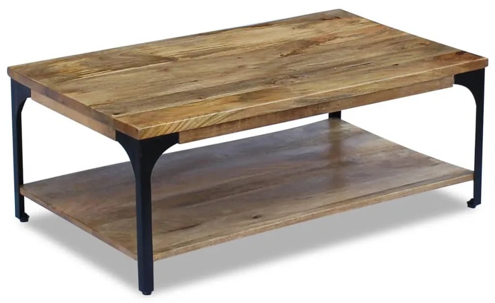 Mesa de centro, madeira de mangueira 100x60x38 cm