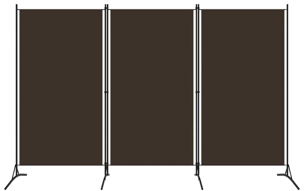 Divisória de quarto com 3 painéis 260x180 cm castanho