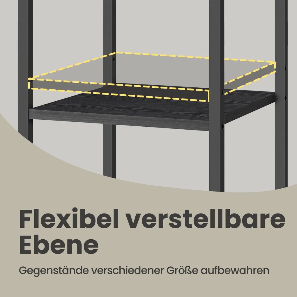 Mesa de cabeceira, mesa auxiliar, gaveta e compartimentos abertos 35,1 x 35,1 x 70,1 cm preto