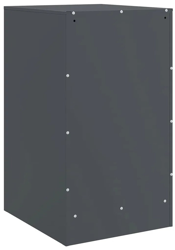 Mesas de cabeceira 2 pcs 34,5x39x62 cm aço antracite