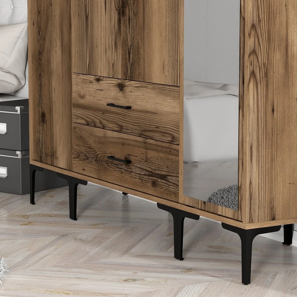 Roupeiro Kumsal STR – Nogueira – 160x47,5x201,4 cm