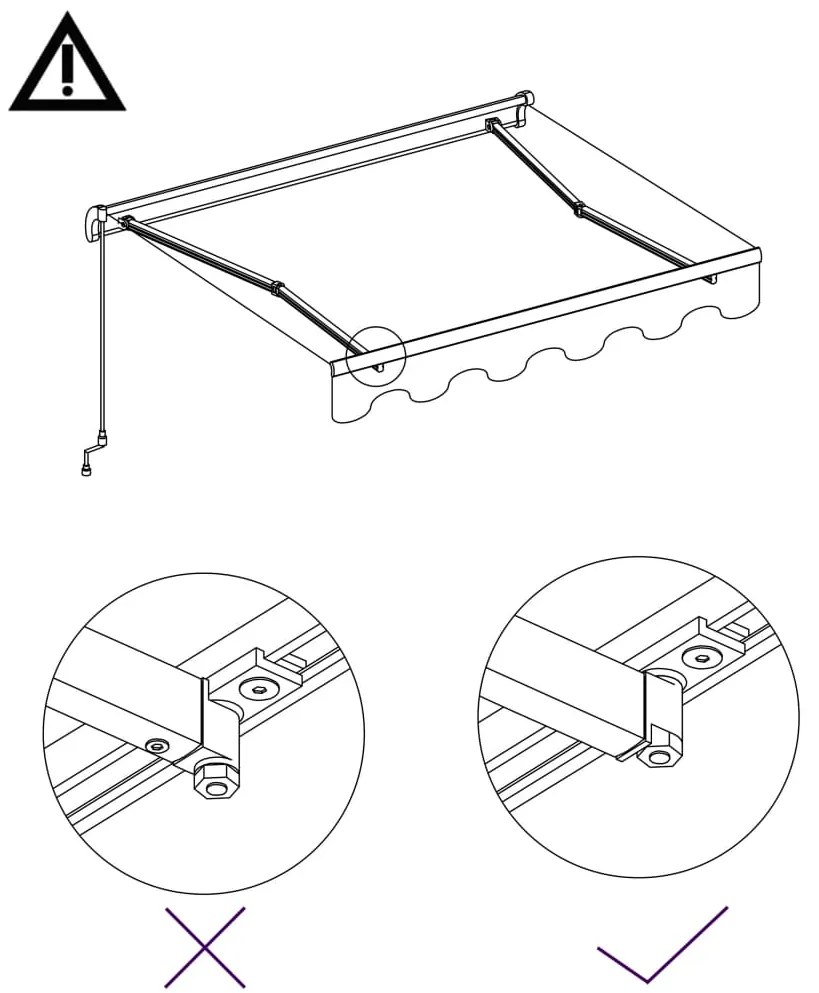 Toldo retrátil manual 450x300 cm antracite
