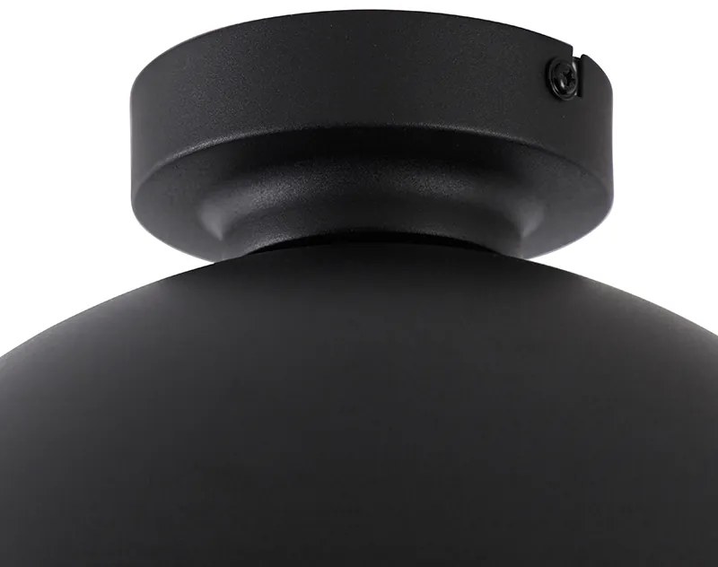 Luminária de teto industrial preto & dourado 28 cm - Magnax