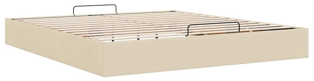 Estrutura cama otomana sem colchão 160x200 cm tecido cor creme