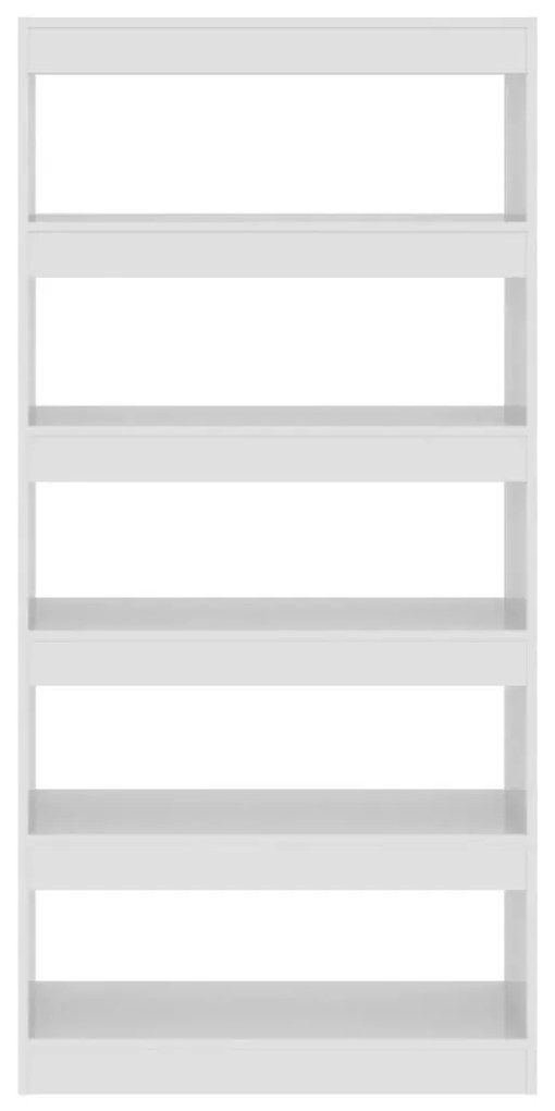 Estante/divisória derivados de madeira branco brilhante