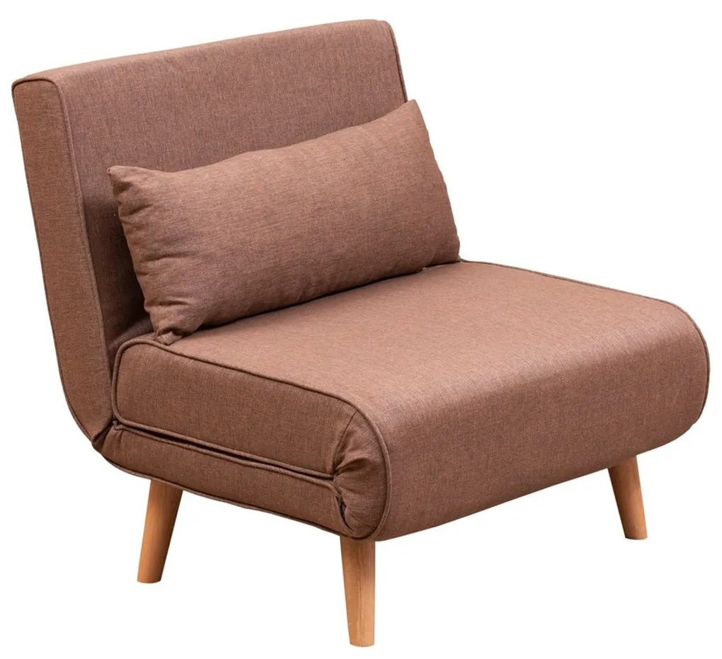 Sofá-Cama 1 Lugar Folde – Castanho – 180 x 80 cm