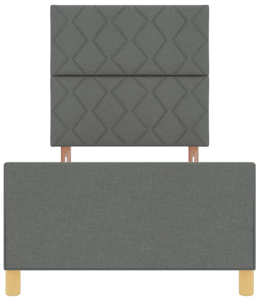 Cama vidaXL Cinza Escuro 90x190 cm em Tecido