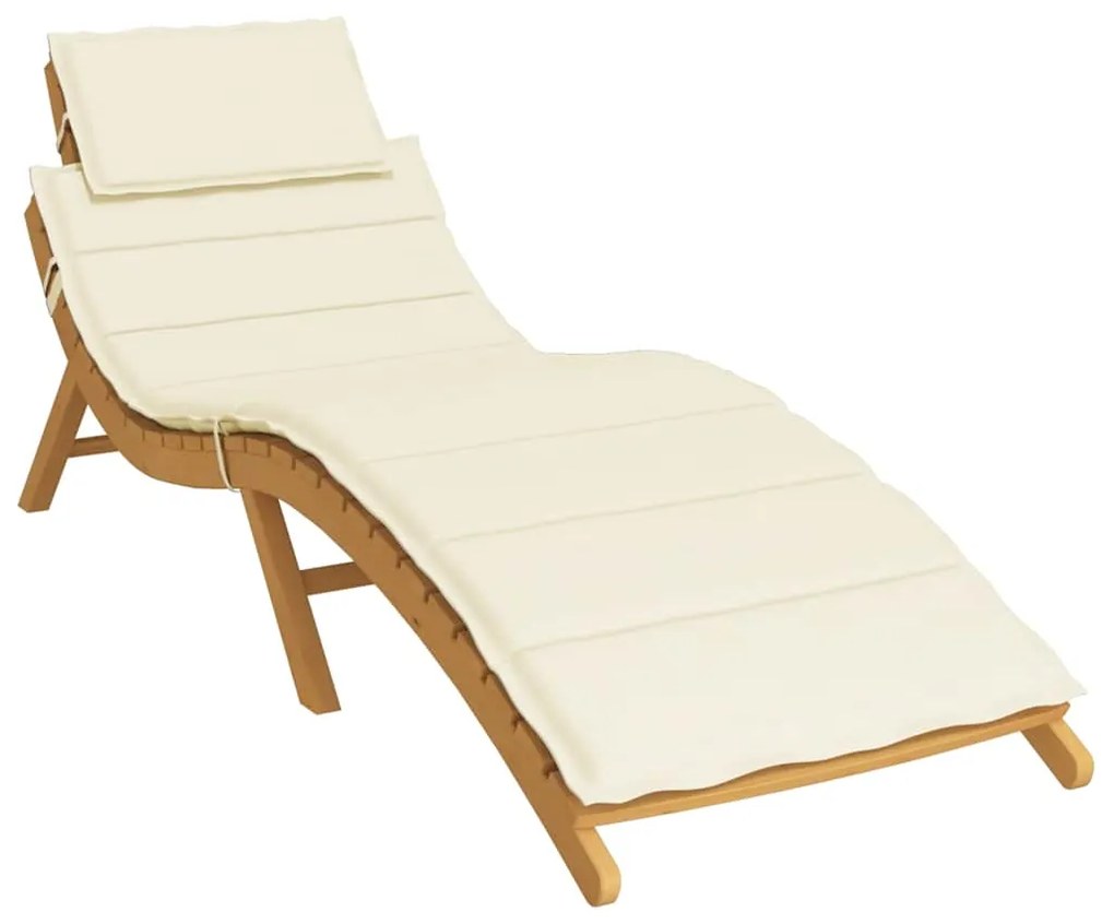 Almofadão p/ espreguiçadeira 186x58x4 cm tecido oxford creme