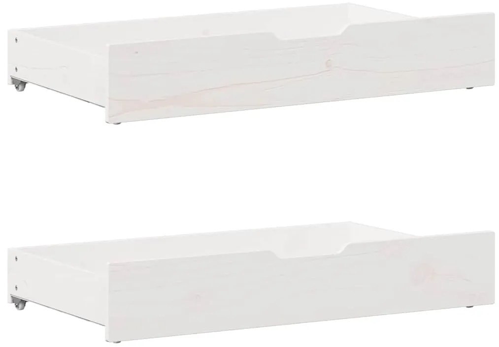 Cama sem colchão 200x200 cm madeira de pinho maciça branco