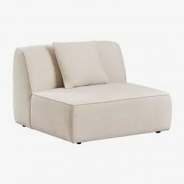Módulo Central Para Sofá Modular Estofado Cardea Chenille Bege Creme - Sklum